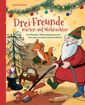 Buchcover "Drei Freunde warten auf Weihnachten", Hanser