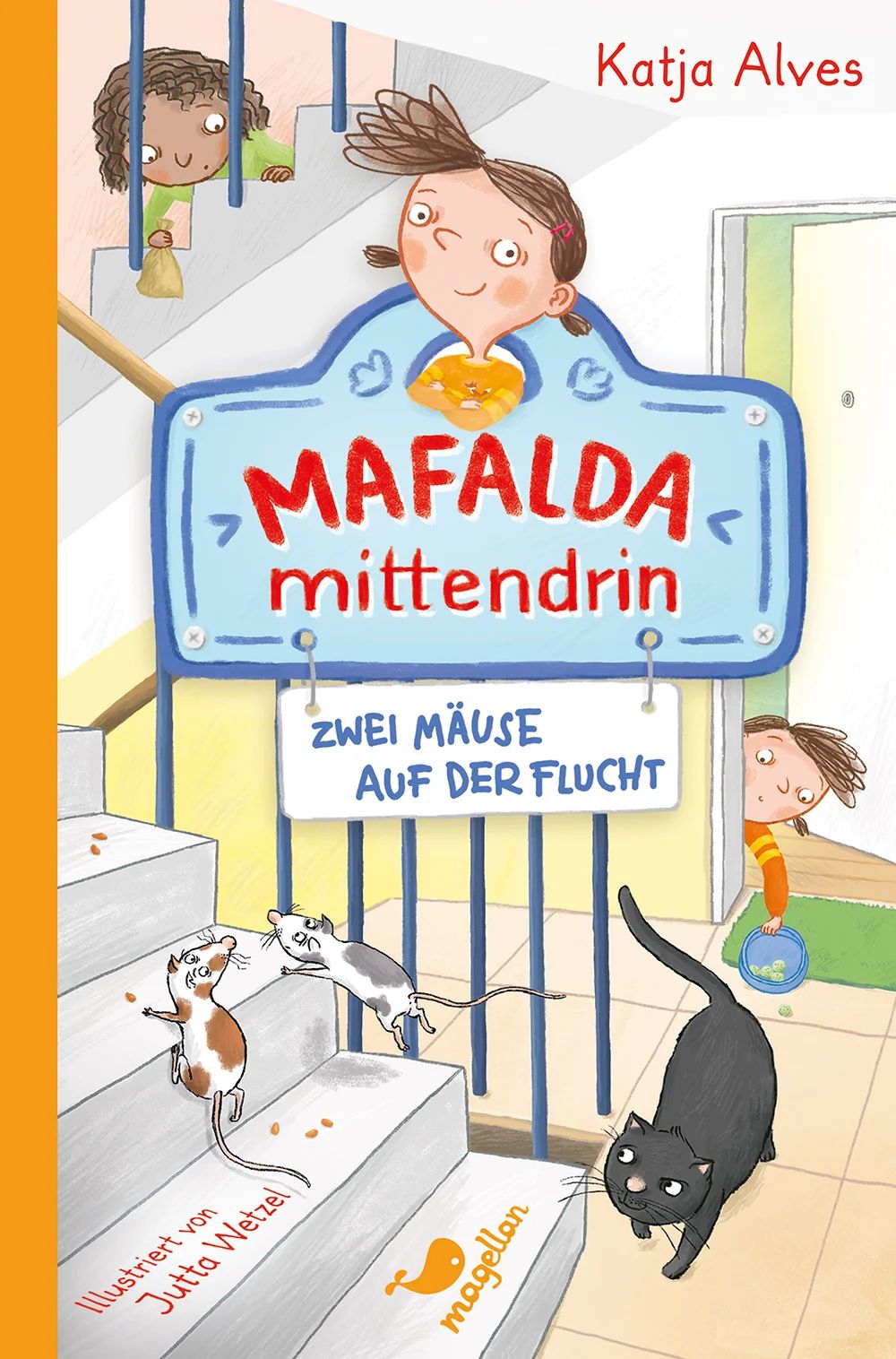 Buchcover: " Mafalda mittendrin - Zwei Mäuse auf der Flucht", Magellan 