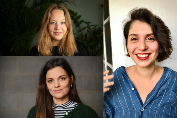 Foto der Oppenberg-Medienpreis-Nominierten Laura Krzikalla, Lisa Graf und Olga Galicka