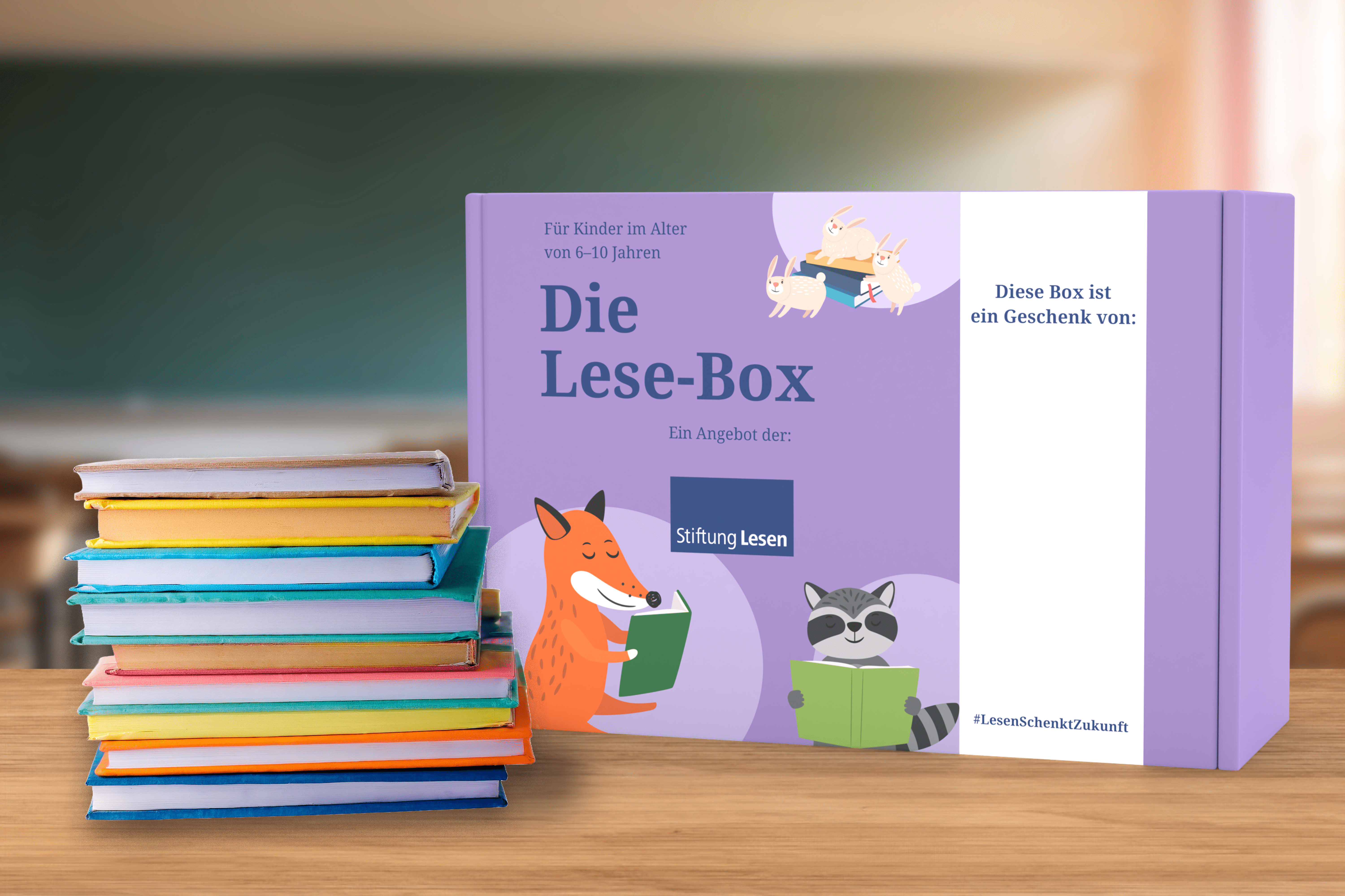 Mock up der Lesebox der Stiftung Lesen