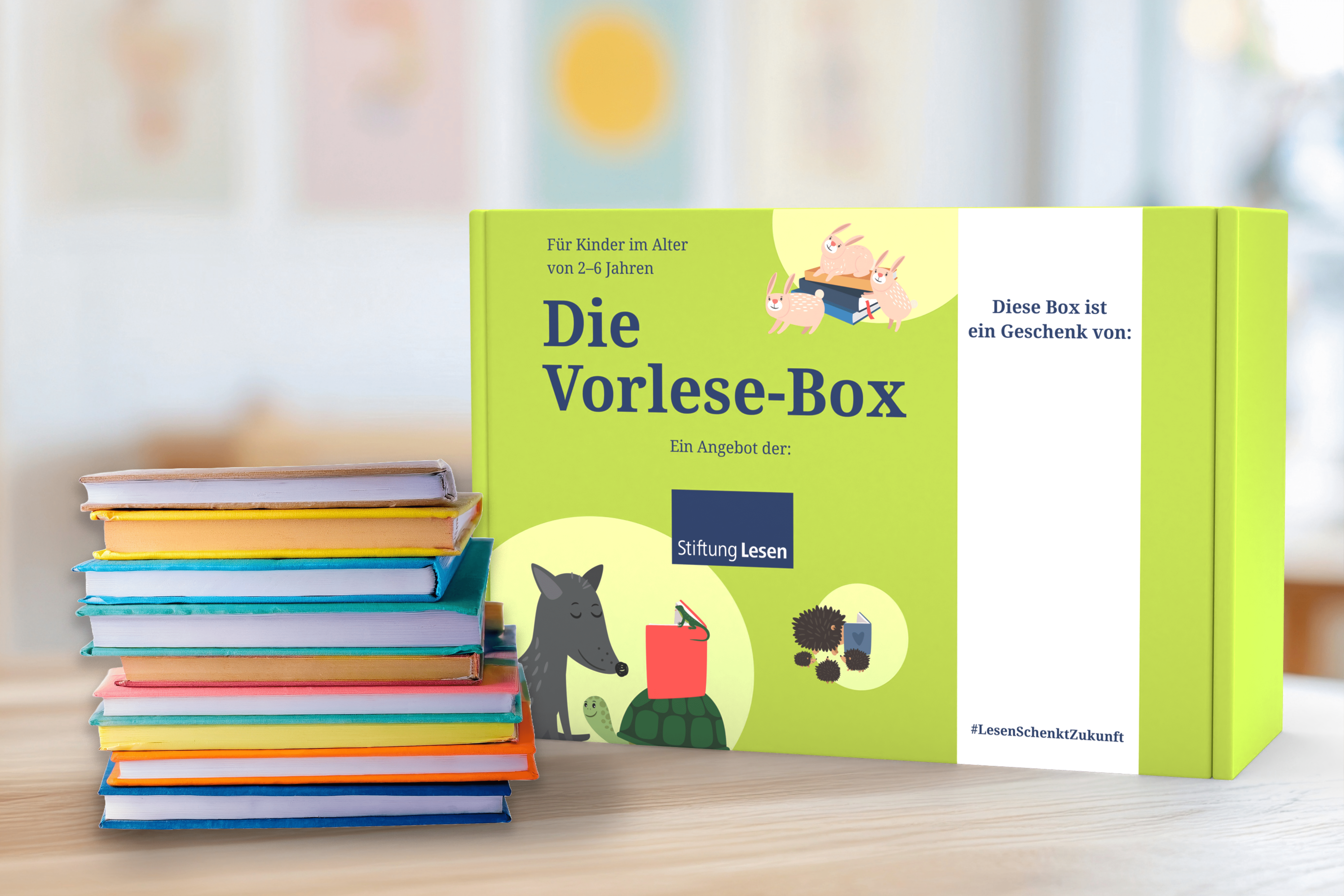 Mock up der Vorlesebox der Stiftung Lesen