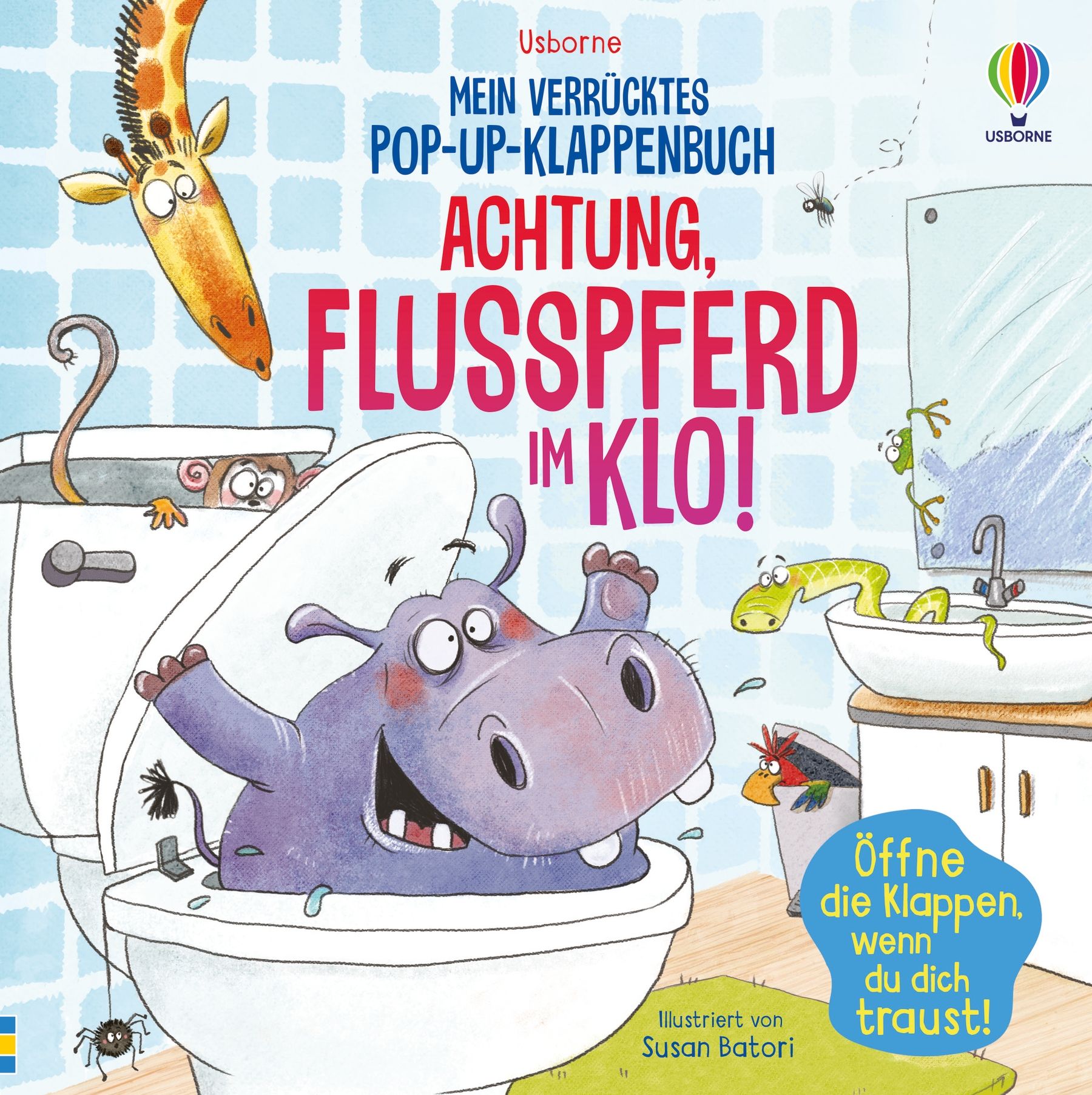 Buchcover "Achtung, Flusspferd im Klo", Usborne