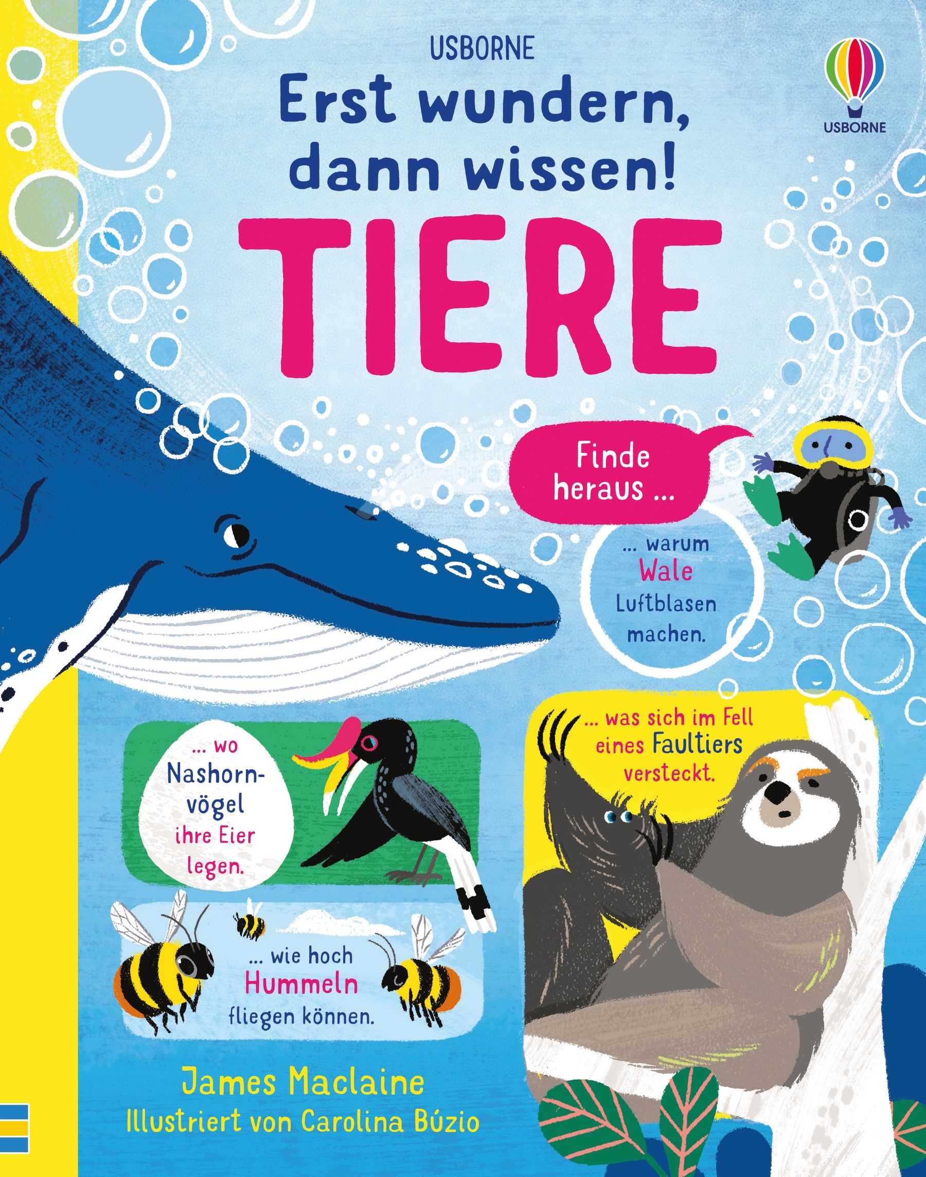 Buchcover "Erst wundern, dann wissen: Tiere", Usborne 