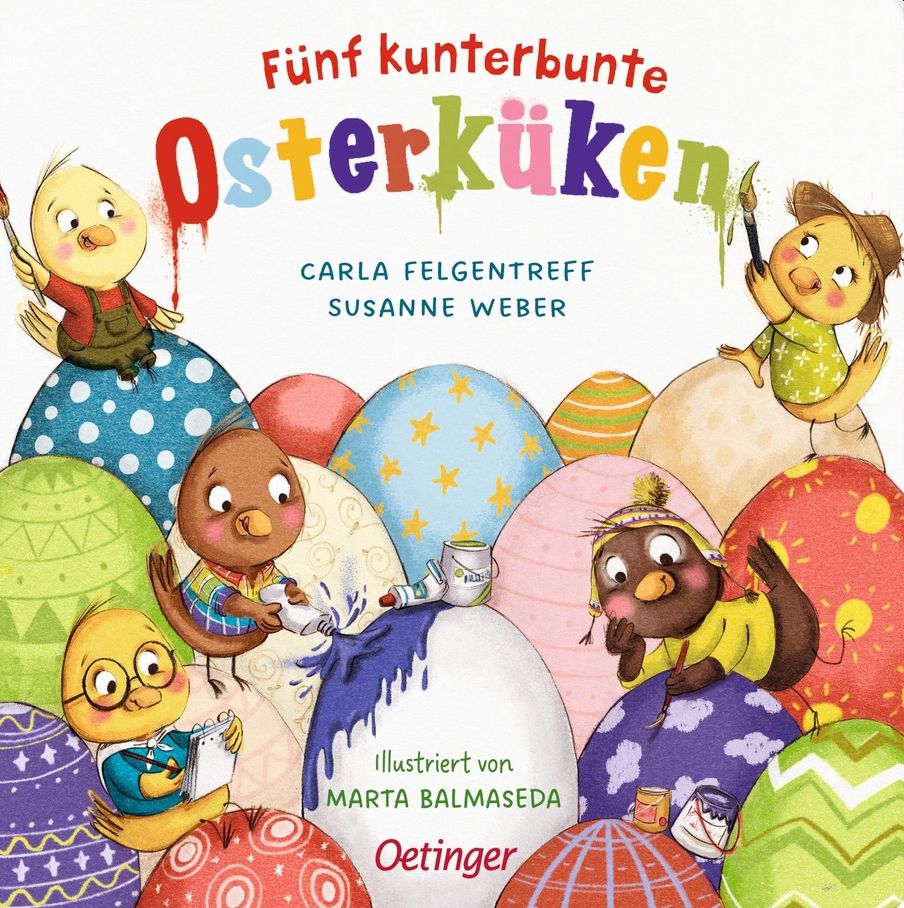 Buchcover "Fünf kunterbunte Osterküken", Oetinger 