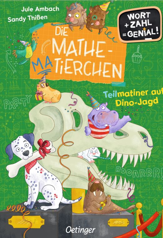 Buchcover "Die Mathematierchen - Teilmatiner auf Dino-Jagd", Oetinger 
