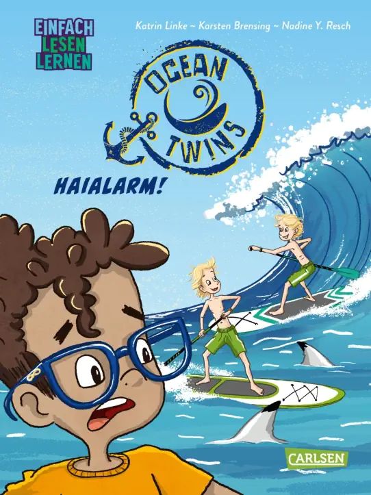 Buchcover "Ocean Twins - Hai-Alarm!", Carlsen 