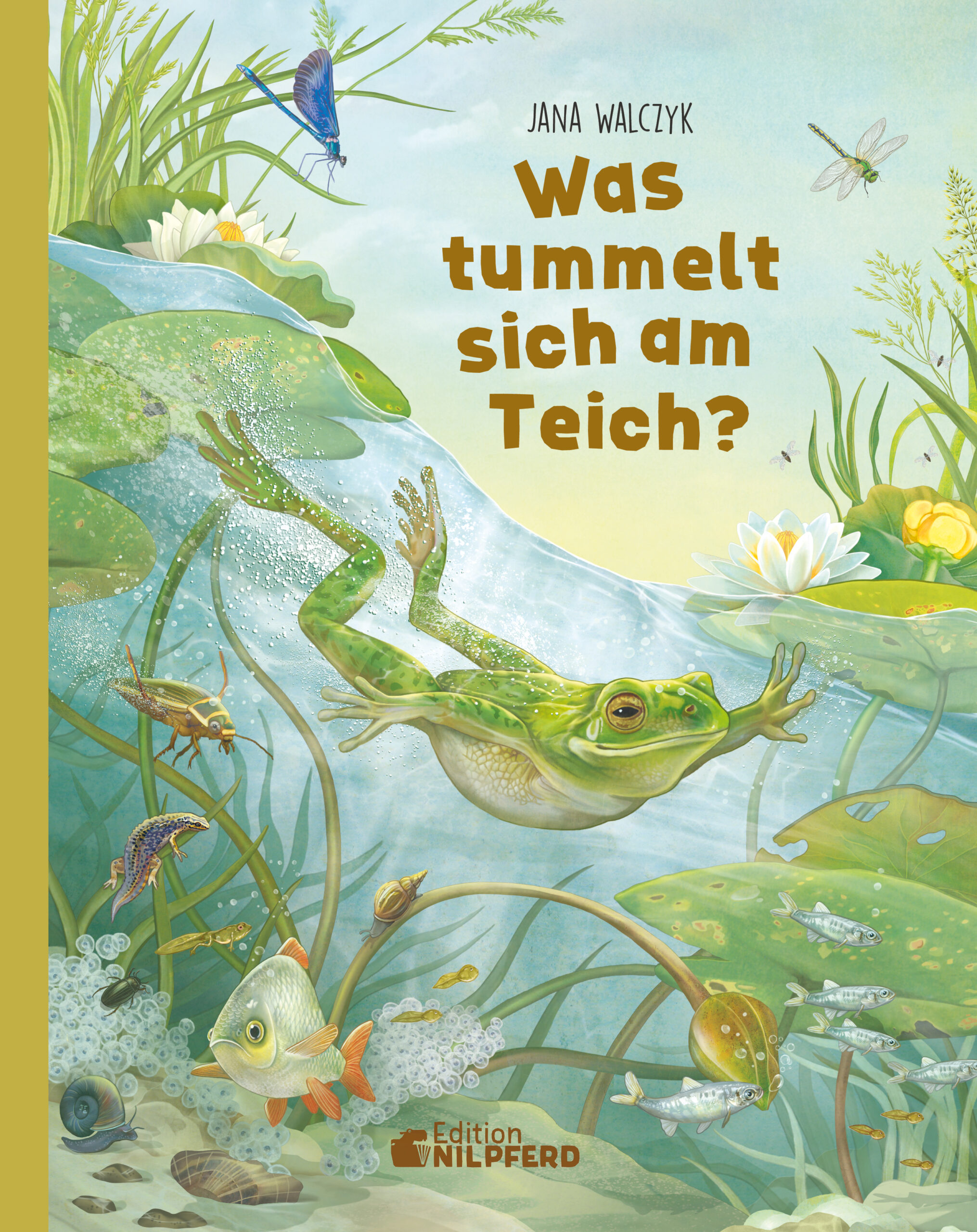 Buchcover "Was tummelt sich da am Teich" , Edition Nilpferd