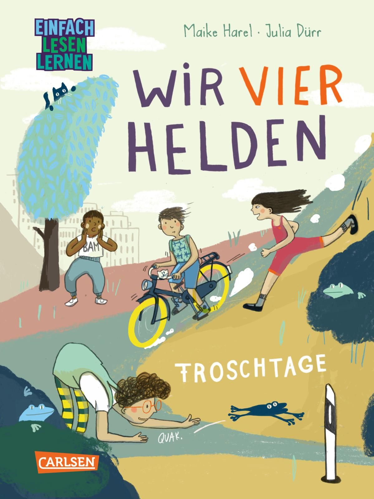 Cover; Wir vier Helden; Froschtage; Carlsen