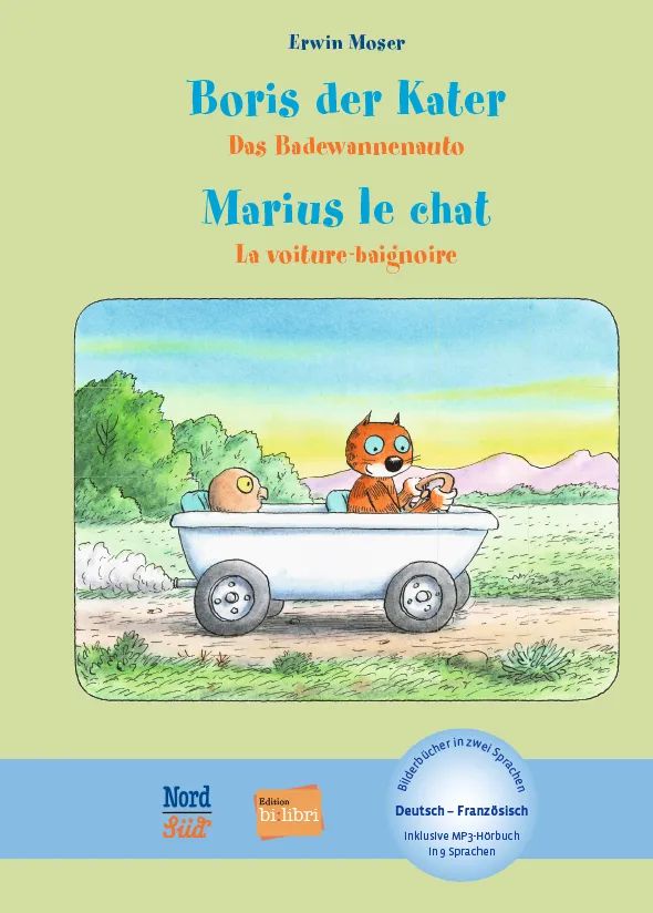 Buchcover "Boris, der Kater - das Badewannenauto " , Edition Bilibri