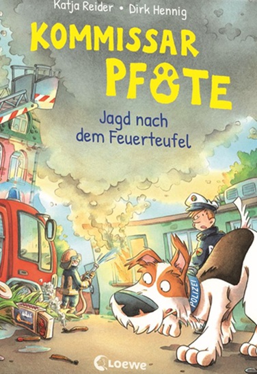 Buchcover "Komissar Pfote: Jagd nach dem Feuerteufel", Loewe 