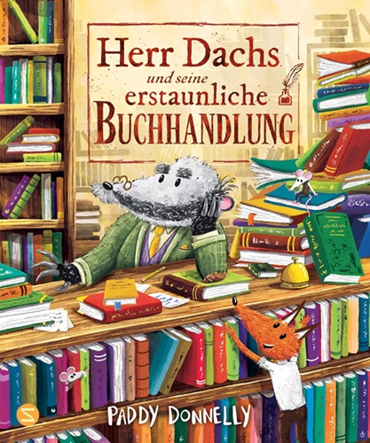Buchcover "Herr Dachs und seine erstaunliche Buchhandlung", Schneiderbuch