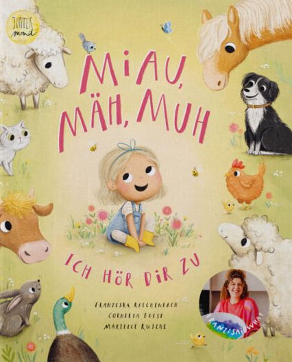 Buchcover "Miau, Mäh, Muh: Ich hör dir zu!", Jupitermond