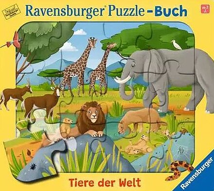 Buchcover "Ravensburger Puzzle Buch: Tiere der Welt", Ravensburger 
