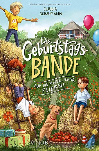 Buchcover" Die Geburtstagsbande - Auf die Plätze, fertig, feiern!", Fischer KJB