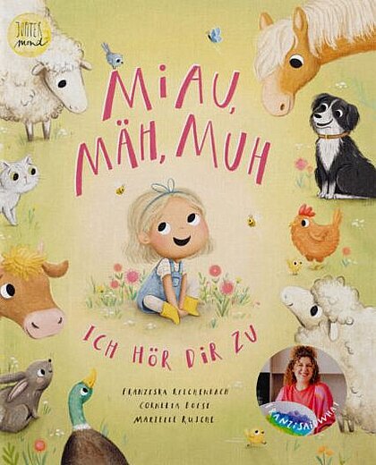 Buchcover "Miau, Mäh, Muh: Ich hör dir zu!", Jupitermond