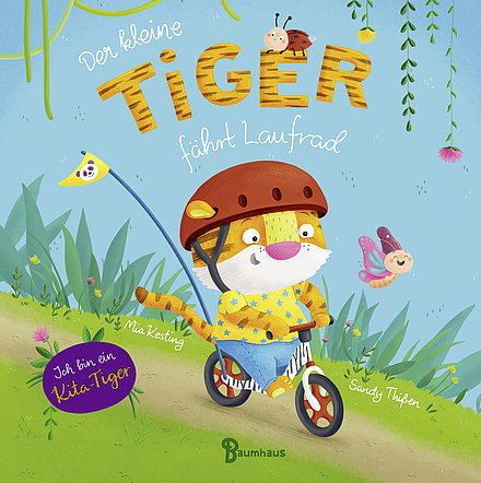 Buchcover "Der kleine Tiger fährt Laufrad", Baumhaus 