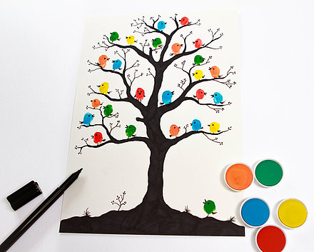 Aktionsidee „Baum mit Vögeln"