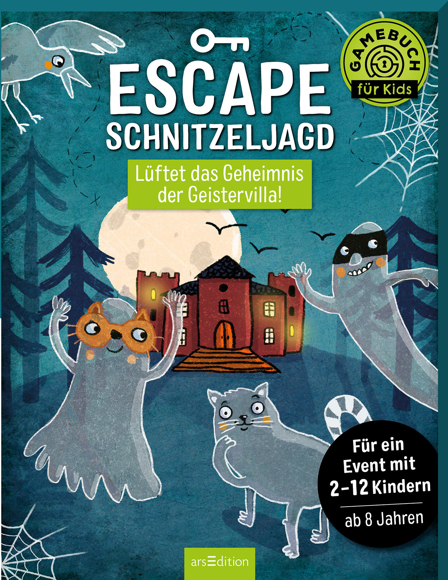 Buchcover "Escape Schnitzeljagd. Lüfte das Geheimnis der Geistervilla", arsEdition