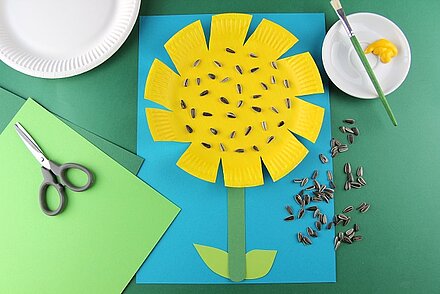 Aktionsidee "Sonnenblume mit Kernen", Stiftung Lesen
