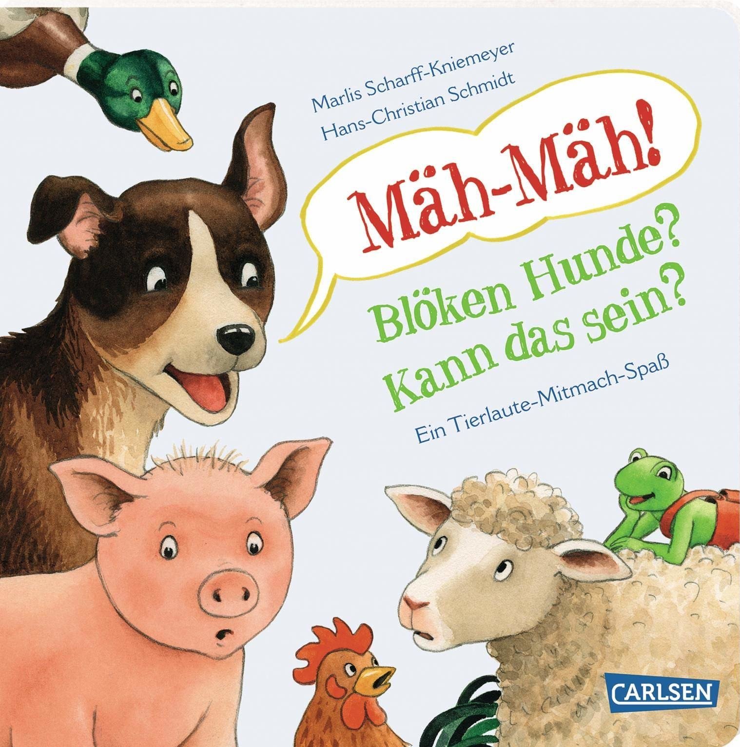 Buchcover "Mäh-Mäh! Blöken Hunde? Kann das sein?", Carlsen