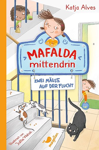 Buchcover: " Mafalda mittendrin - Zwei Mäuse auf der Flucht", Magellan 