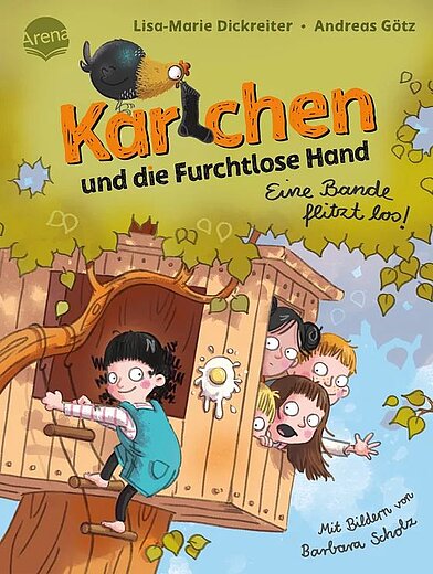 Buchcover "Karlchen und die furchtlose Hand - Eine Bande flitzt los", Arena 