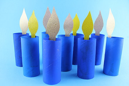Aktionsidee „Kerzen aus Papprollen"