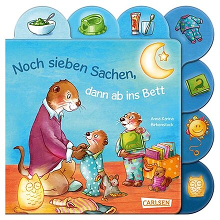 Buchcover "Noch sieben Sachen, dann ab ins Bett", Carlsen 