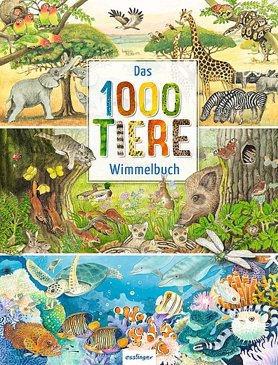 Buchcover "Das 1000 Tiere Wimmelbuch", esslinger 