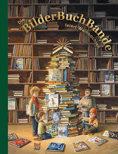 Buchcover "Die Bilderbuchbande feiert Weihnachten", Nord Süd 