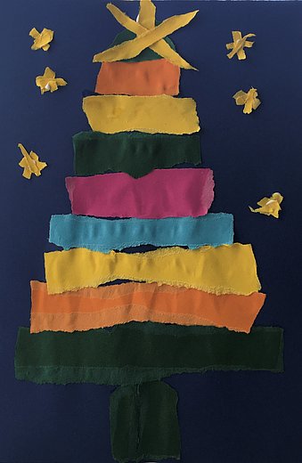 Aktionsidee "Weihnachtsbaum aus Papier"