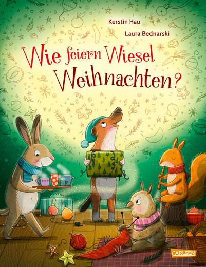 Buchcover "Wie feiern Wiesel Weihnachten?", Carlsen 
