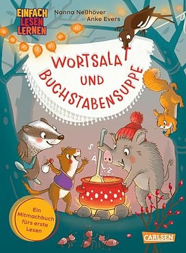Buchcover "Wortsalat und Buchstabensuppe", Carlsen 