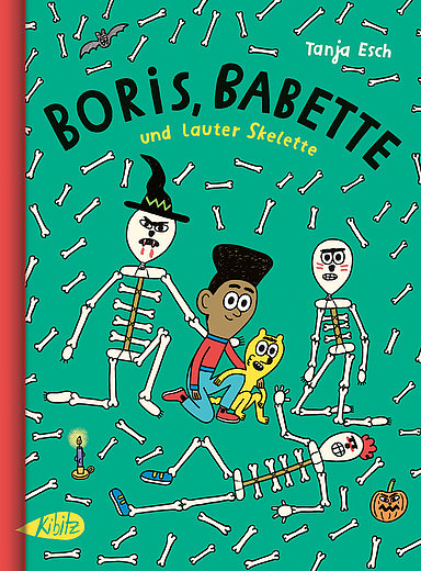 Buchcover "Boris, Babette und lauter Skelette", Kibitz Verlag 