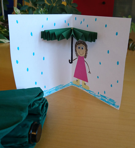 Aktionsidee "Popup-Grußkarte Regenschirm"