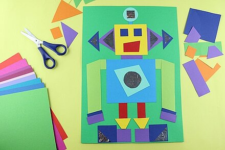 Aktionsidee "Roboter aus Papierresten", Stiftung Lesen