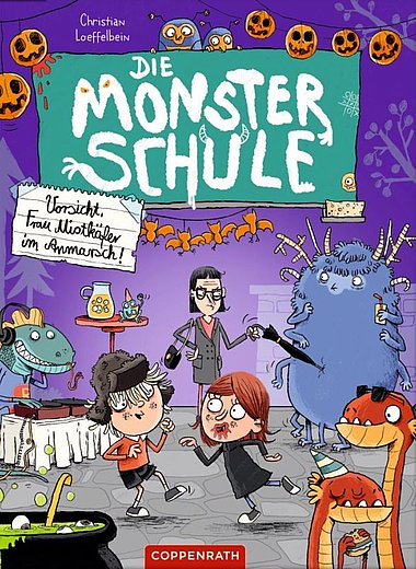 Buchcover "Die Monsterschule - Vorsicht Frau Mistkäfer im Anmarsch", Coppenrath 