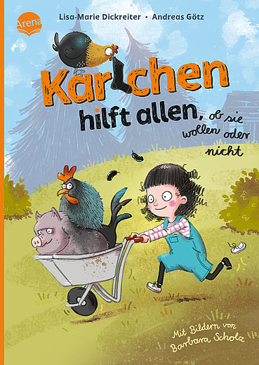 Buchcover "Karlchen hilft allen; ob sie wollen oder nicht", Arena 