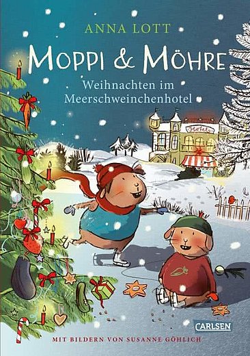 Buchcover "Moppi und Möhre - Weihnachten im Meerschweinchenhotel"