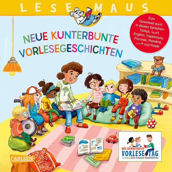 Cover der Lesemaus Ausgabe "Neue Kunterbunte Vorlesegeschichten" zum Bundesweiten Vorlesetag