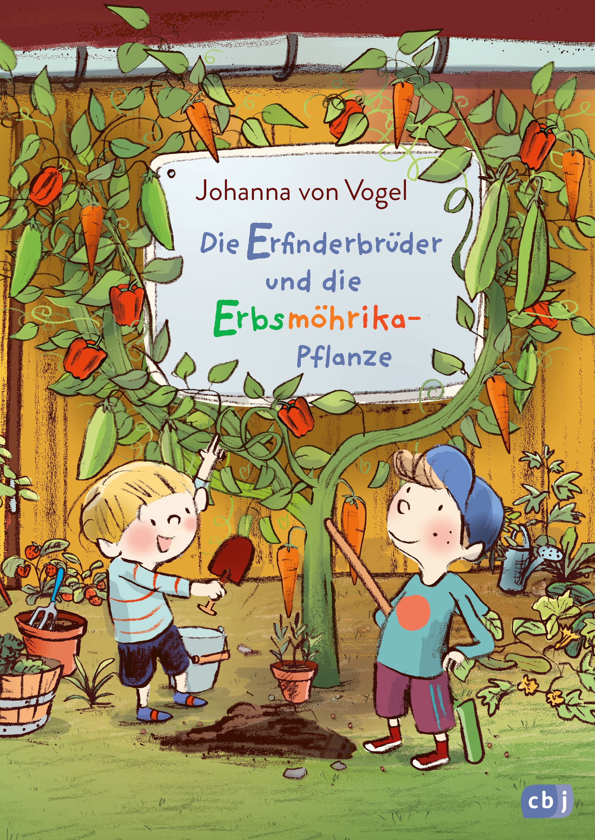 Buchcover "Die Erfinderbrüder und die Erbsmöhrika-Pflanze"